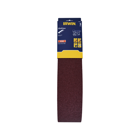Irwin 100 x 914mm 40 Grit Sanding Belts - 3 Pack