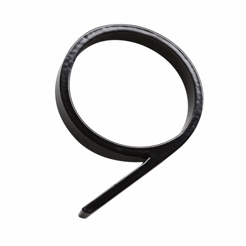Sandleford Slimline House Number 9 120mm Black Steel, Powder Coated Weather Resistant