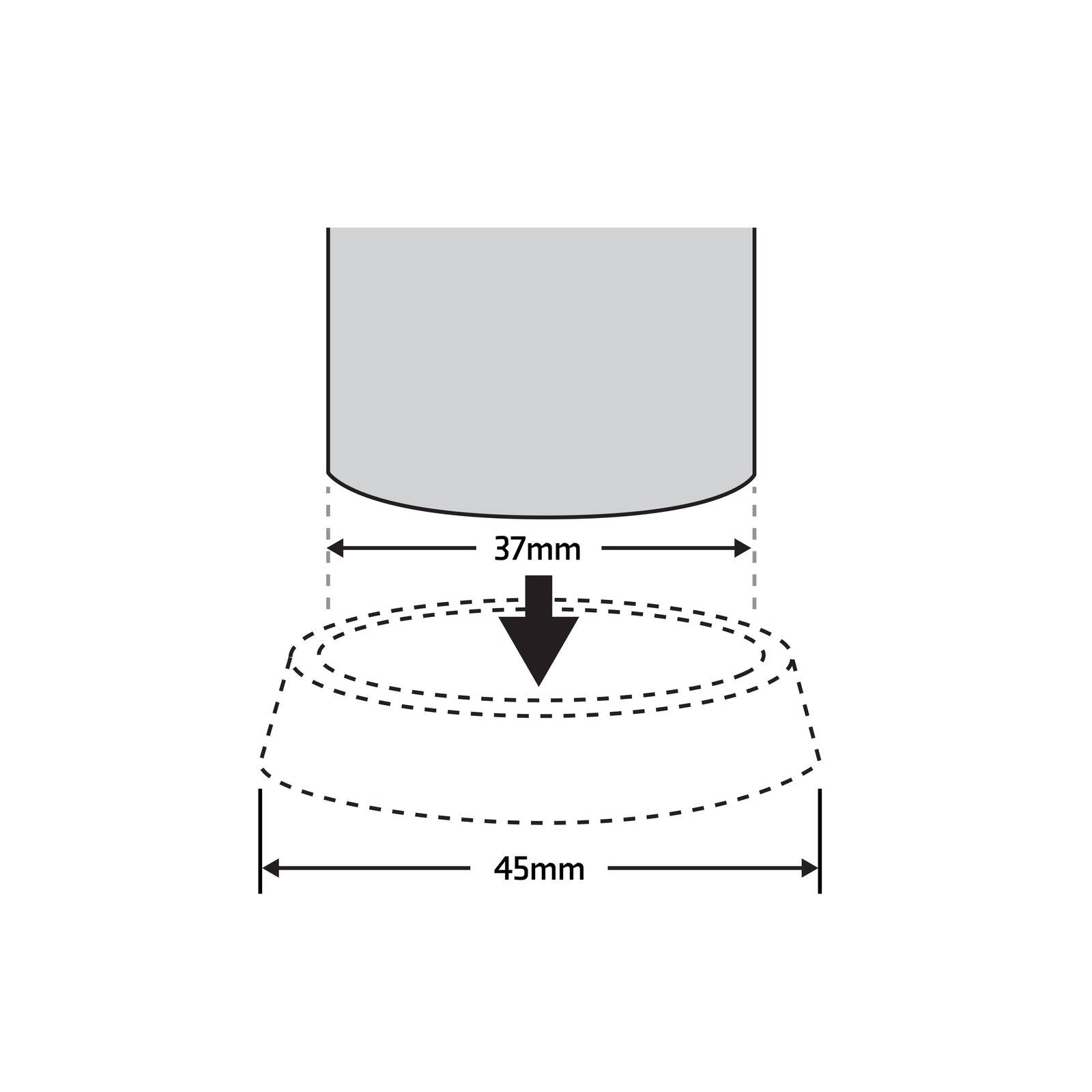 Surface Gard 37mm Clear Round Plastic Castor Cups - 4 Pack Floor Protectors