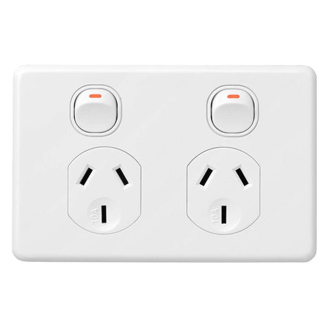 Deta X6 Double Power Point 10 Pack - 10 Amp - ABS - Quick Install - SuperSaverAU - view 1