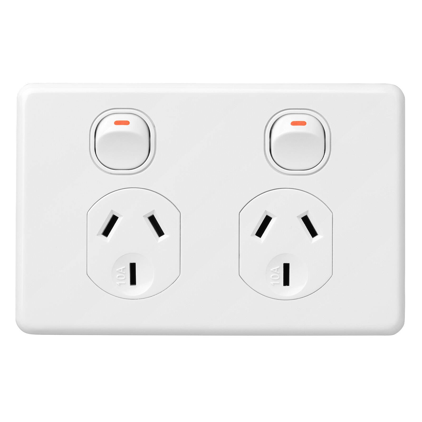 DETA X6 Double Power Point 10 Pack White Polycarbonate 10A 250V