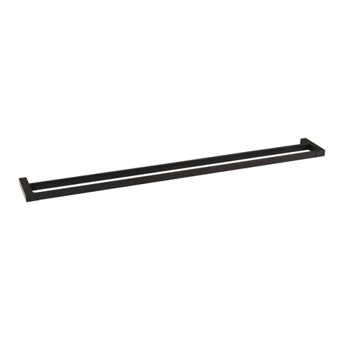 Mondella Rumba 900mm Matte Black Double Towel Rail - Metal, Wall Mount