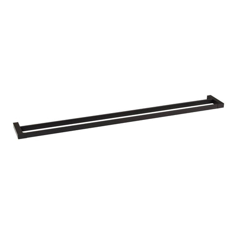 Mondella Double Towel Rail - 900mm - Metal - Matte Black - Durable Design - SuperSaverAU - view 1