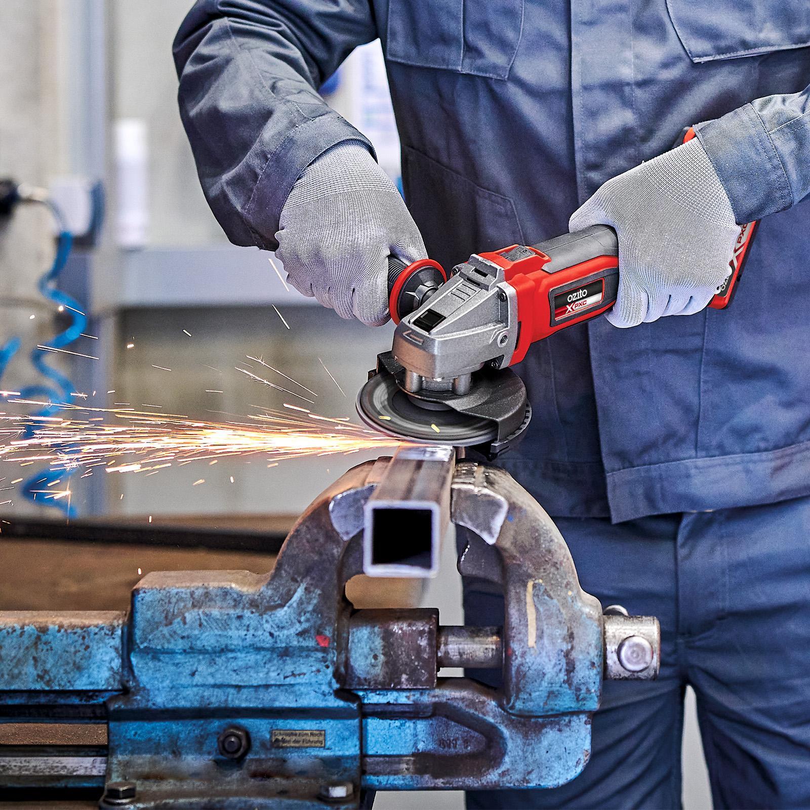 Ozito PXC 18V 115mm Cordless Angle Grinder - Skin Only PXAGS-115