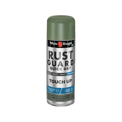 White Knight Rust Guard Touch Up Spray Paint 300g Pale Eucalypt Satin