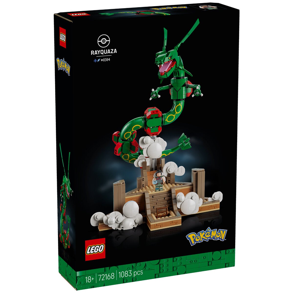 LEGO Rayquaza Pokemon 380mm Tall Display Model Kit With Zinnia Minifigure 72168 — image 3