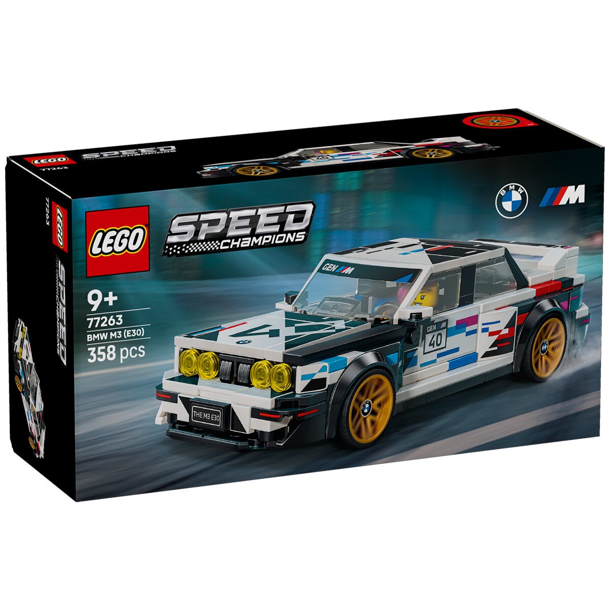 LEGO BMW M3 E30 Speed Champions Race Car Model Kit 358 Pieces 77263 — image 2