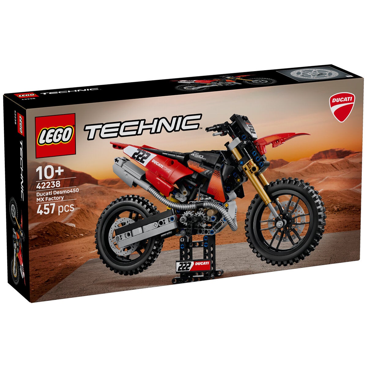 LEGO Ducati Desmo450 MX Factory Technic Motorbike Model Kit 457 Pieces 42238 — image 2