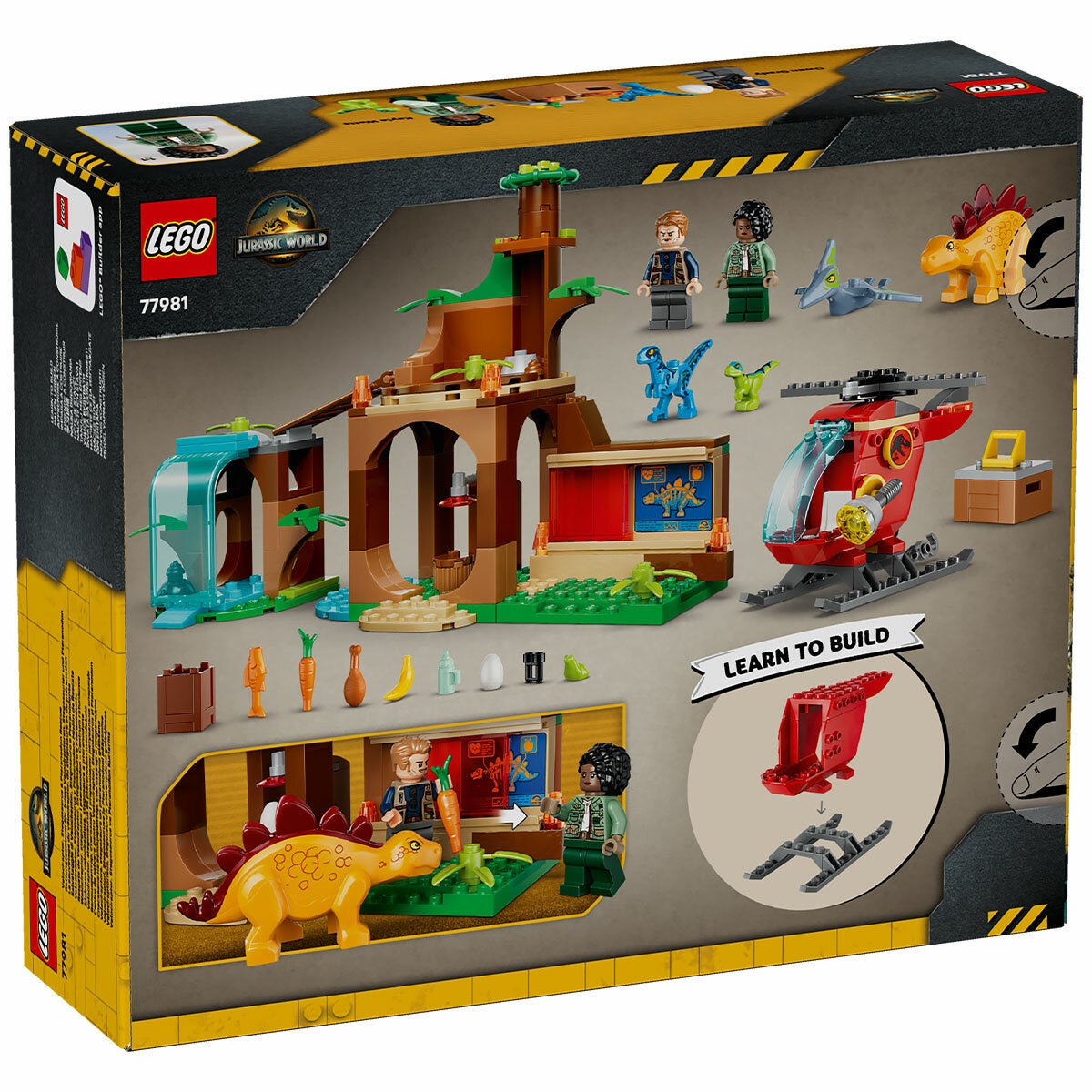 LEGO Velociraptor Stegosaurus And Pteranodon Rescue Jurassic World Dinosaur Playset 77981 — image 8
