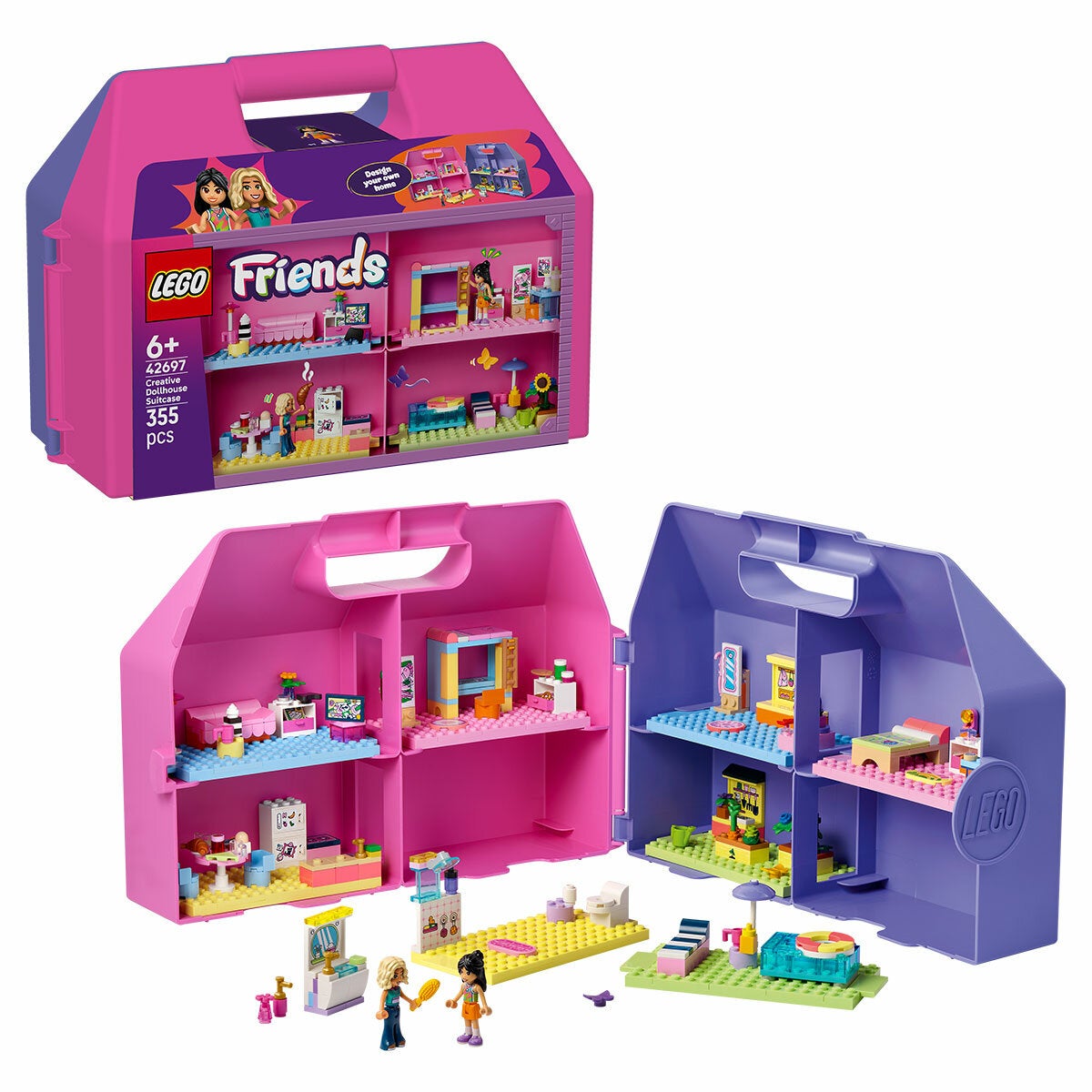 LEGO Creative Dollhouse Suitcase Friends Portable Doll House Playset 42697