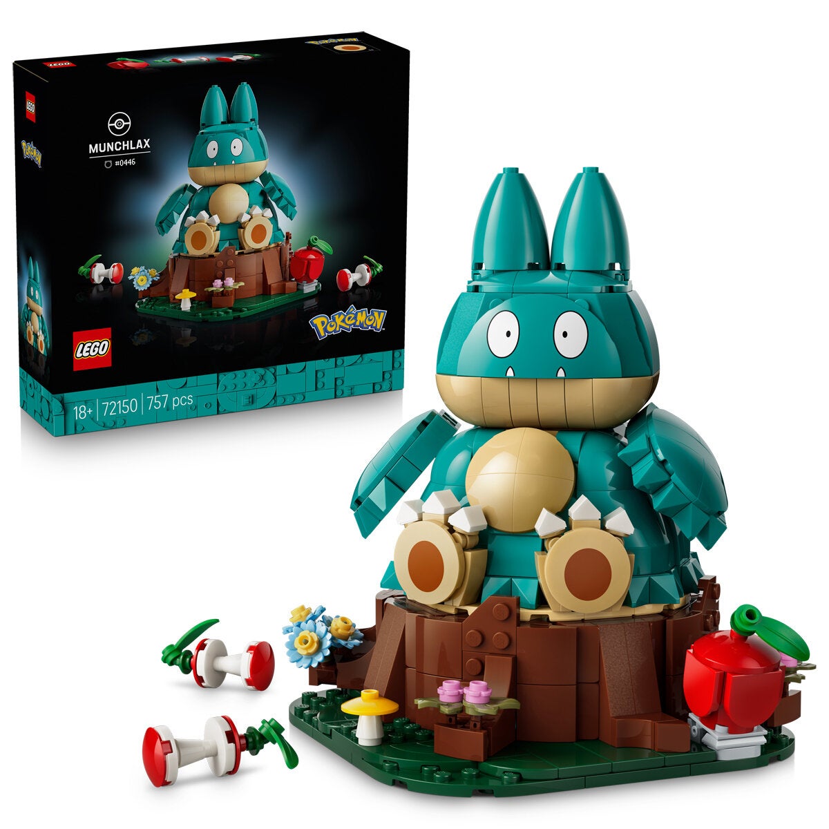 LEGO Munchlax Pokemon Model Kit 757 Pieces Collectible Room Decor 72150