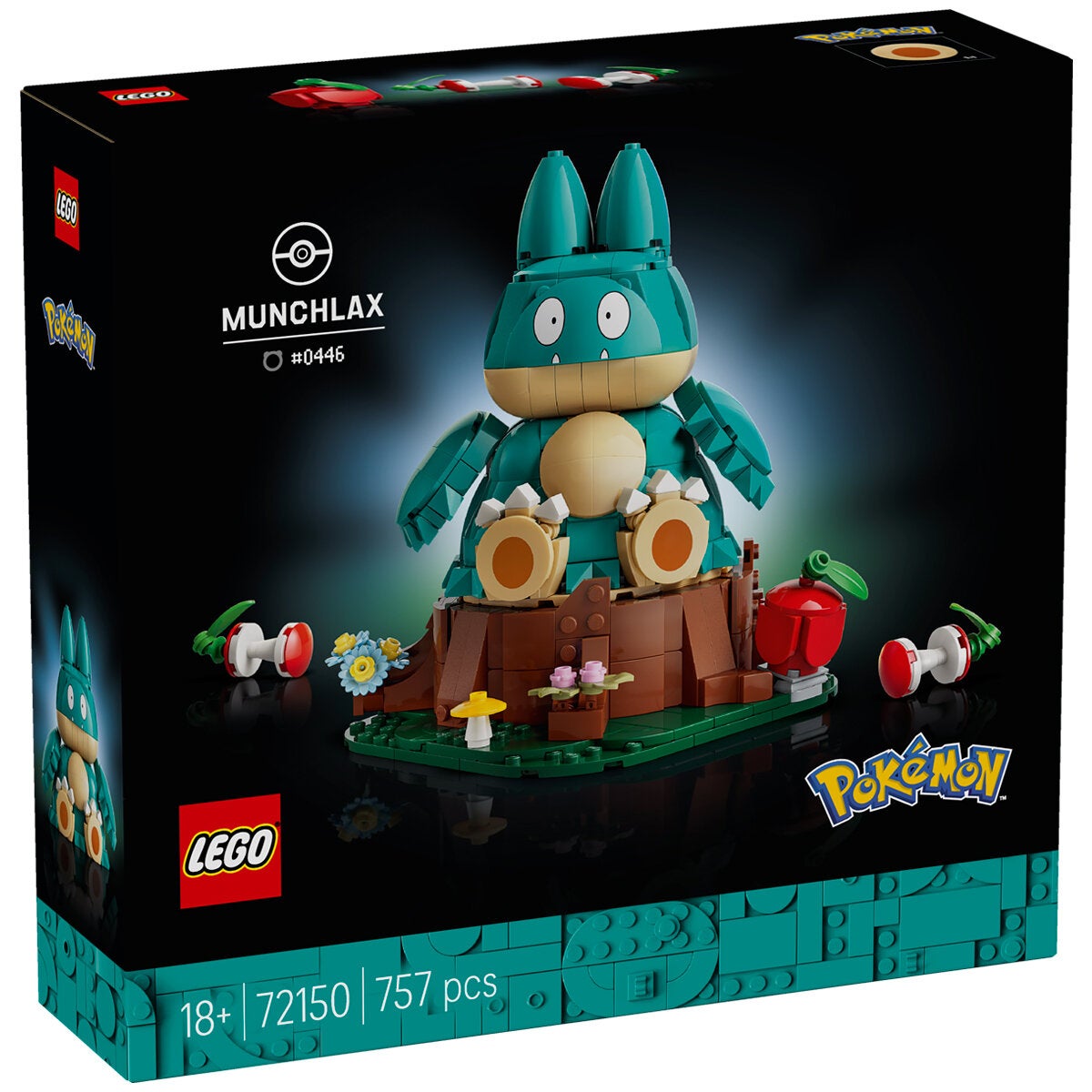LEGO Munchlax Pokemon Model Kit 757 Pieces Collectible Room Decor 72150 — image 3