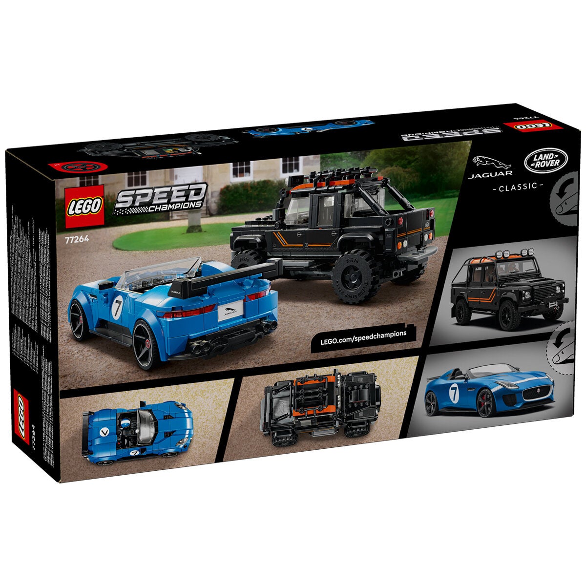 LEGO Jaguar Project 7 And Land Rover Defender Speed Champions Car Model Kit 77264 — image 2