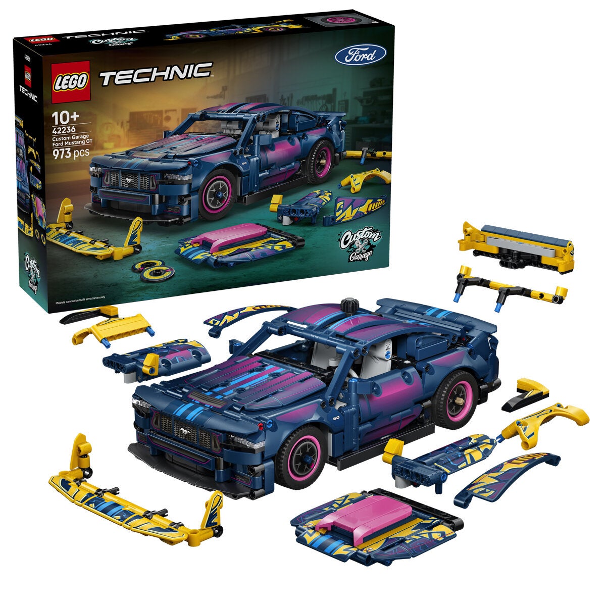LEGO Ford Mustang GT Custom Garage Technic Car Model Kit 973 Pieces 42236