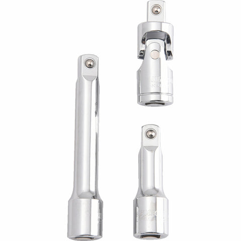 Kincrome 3 Piece 1/2" Drive Extension Bar Set, Chrome Vanadium