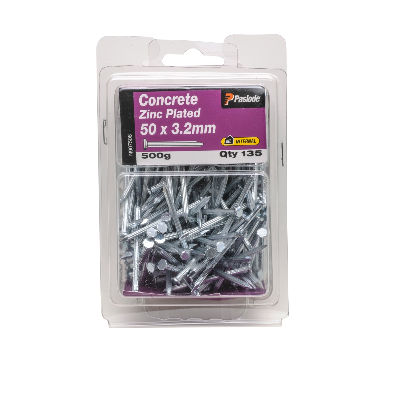 Paslode 50 x 3.2mm Zinc Plated Concrete Nails - 500g 135 Pack