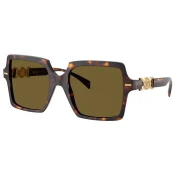 Versace Women's Sunglasses VE4441 Brown Tint Lenses Tortoiseshell Acetate Square — image 8