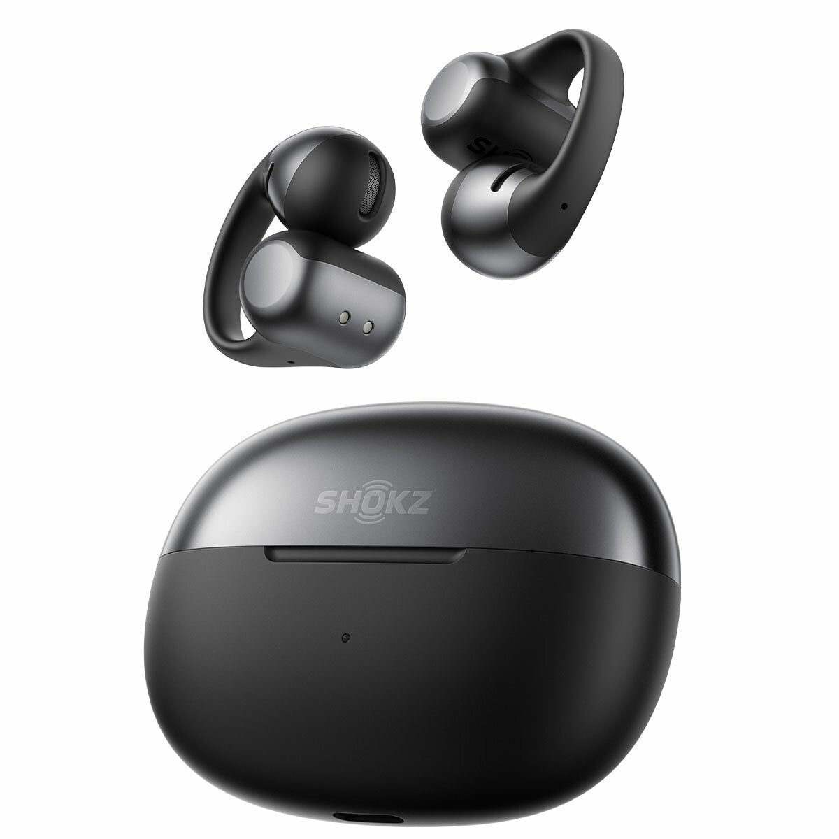 Clip-On Wireless Earbuds with Quick Charge and Wireless Charging Case, Shokz OpenDots ONE E310-ST-BK — image 6