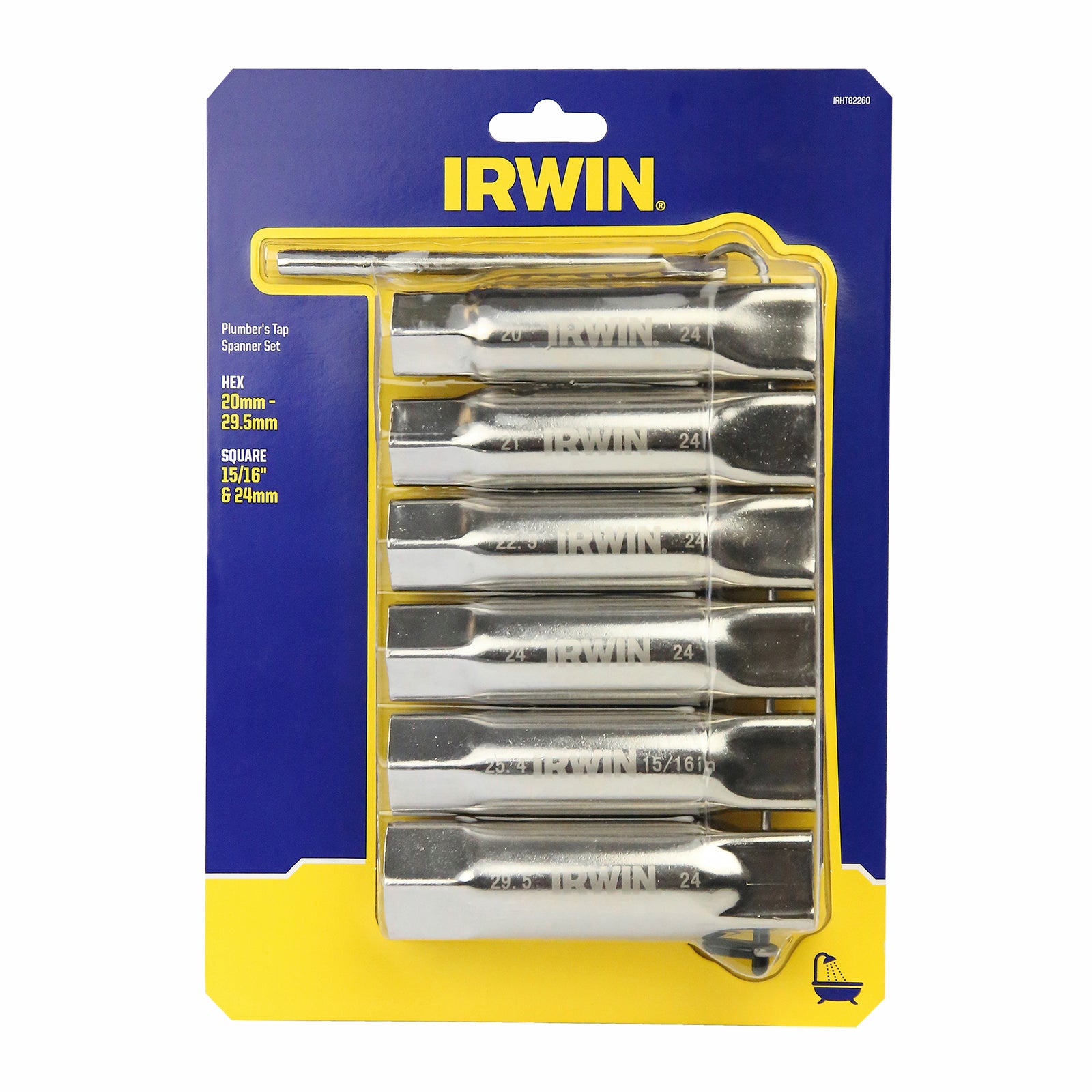 Irwin Plumber's Tap Spanner Set 6 Piece Steel