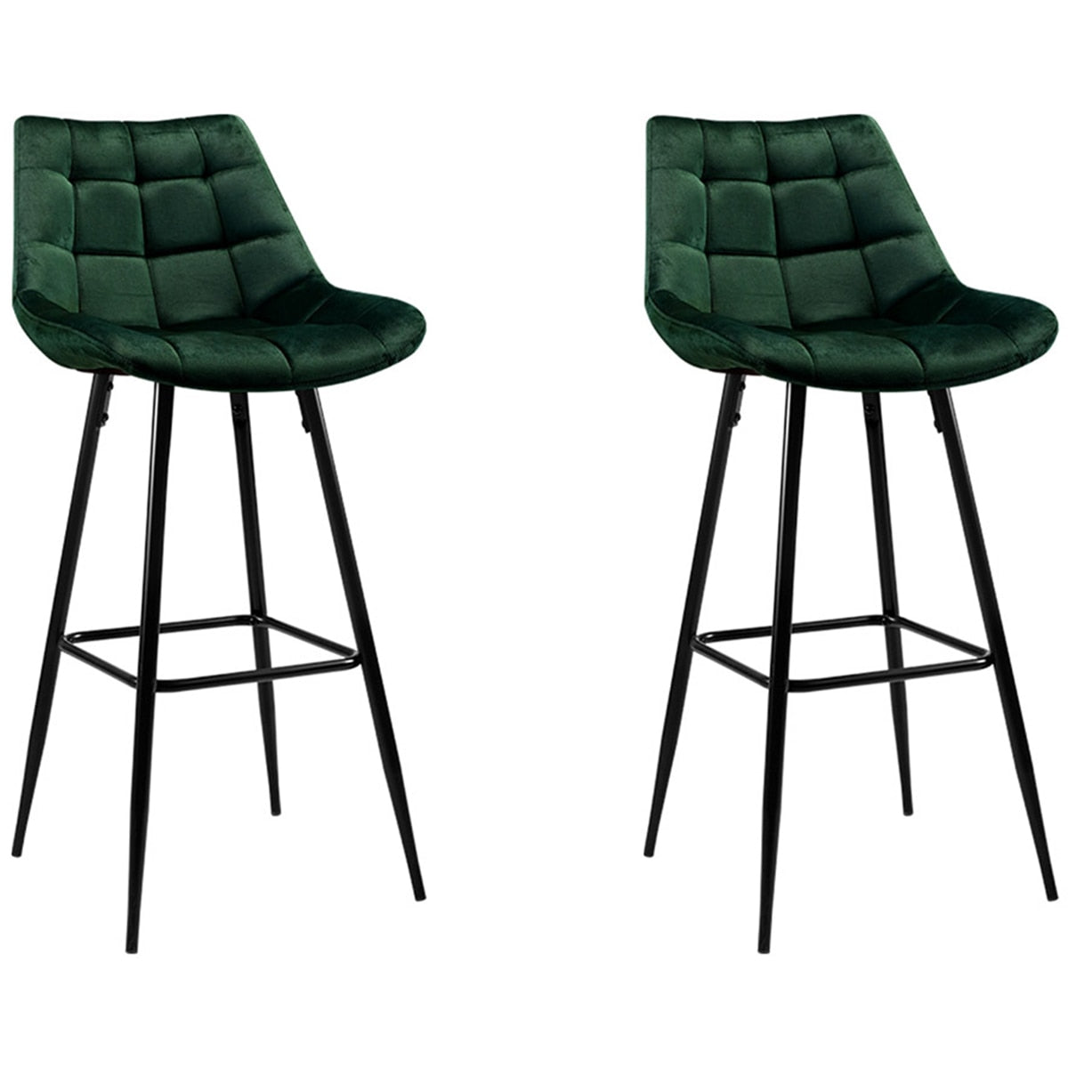 Artiss Velvet Barstool Green 2 Pack - SuperSaverAU - view 3