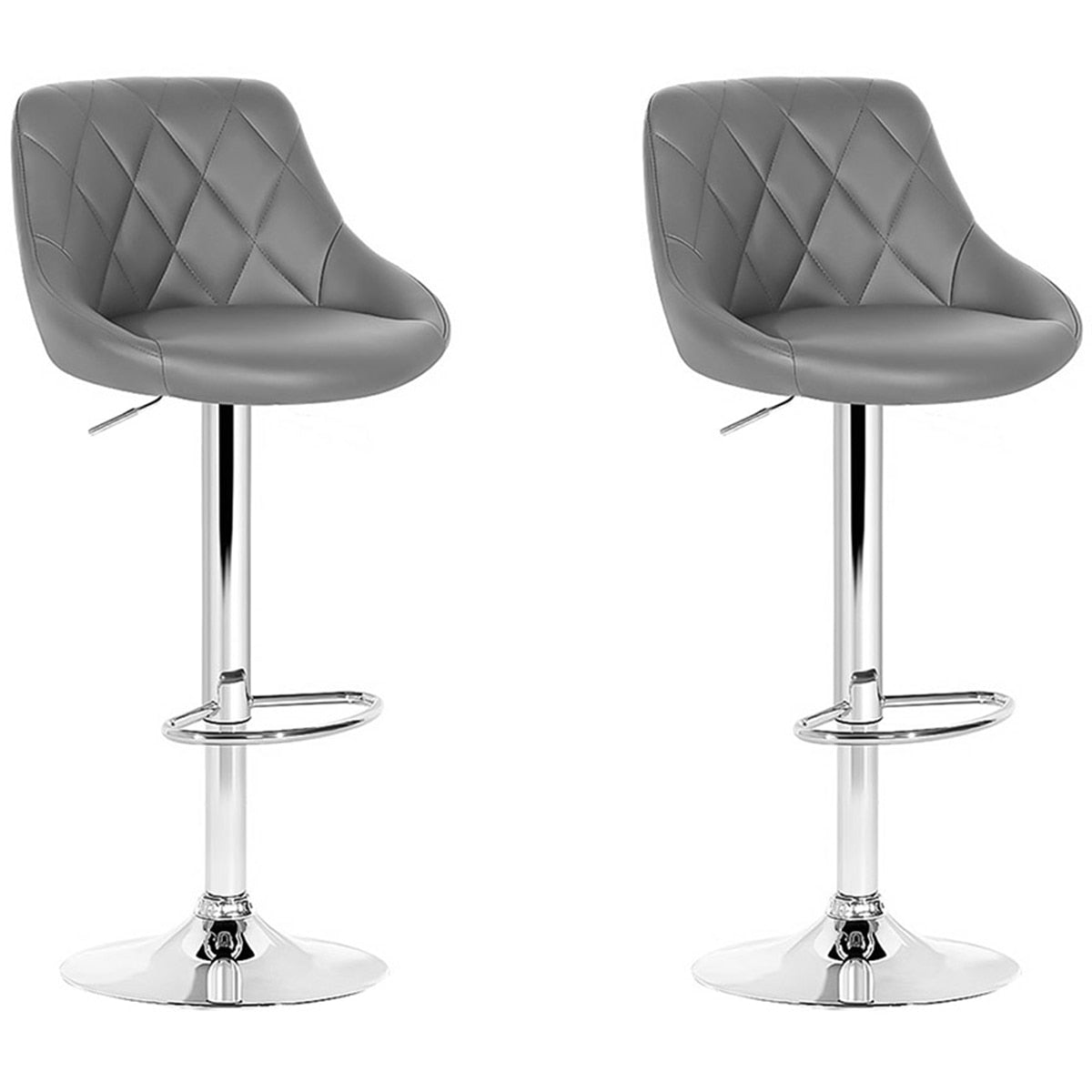 Artiss Gaslift Swivel Barstool 2 Pack - Vintage Industrial Style, Elm Wood Seat, Heavy Duty Steel Base - SuperSaverAU - view 2
