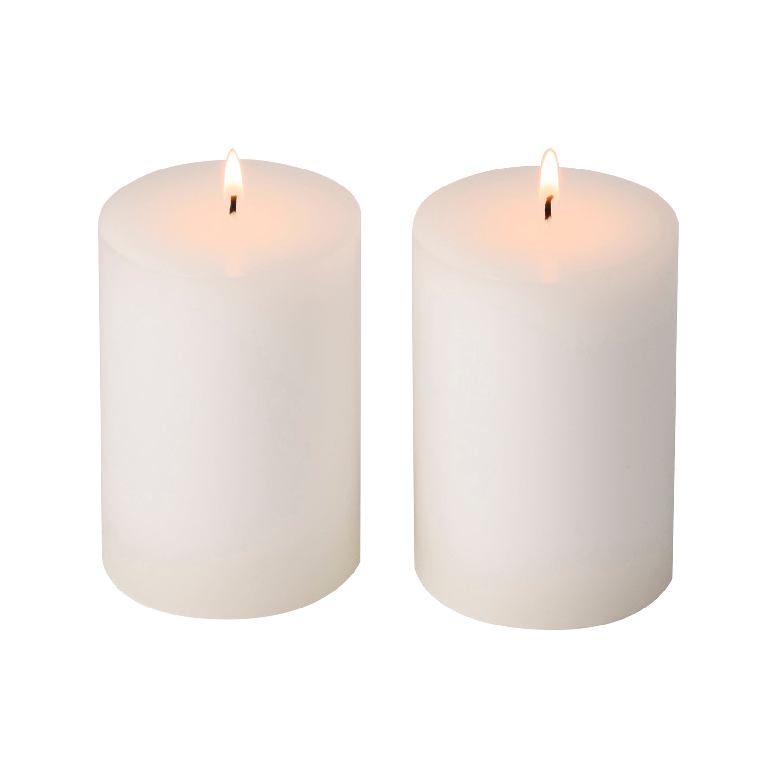 Citronella 10cm White Pillar Candle 2 Pack - Mosquito Repellent Outdoor