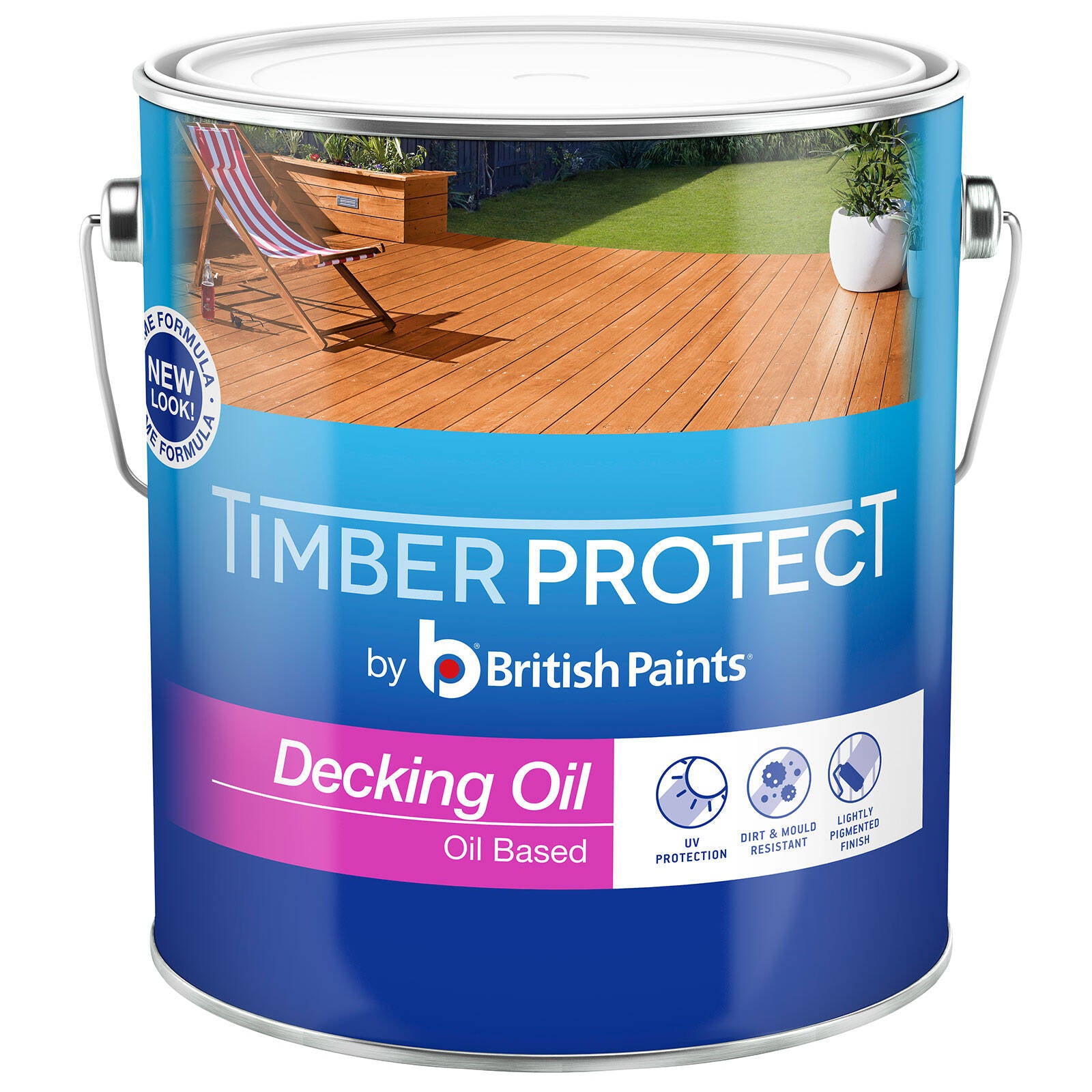 Timber Protect Decking Oil 4L Natural, Oil Based, UV Resistant & Waterproof Exterior