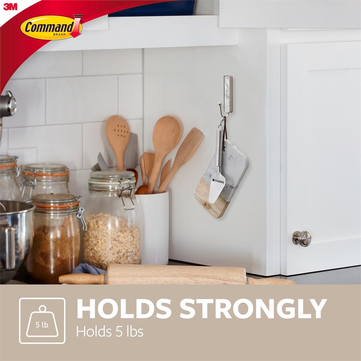 Command Large Marble Finish Adhesive Hook