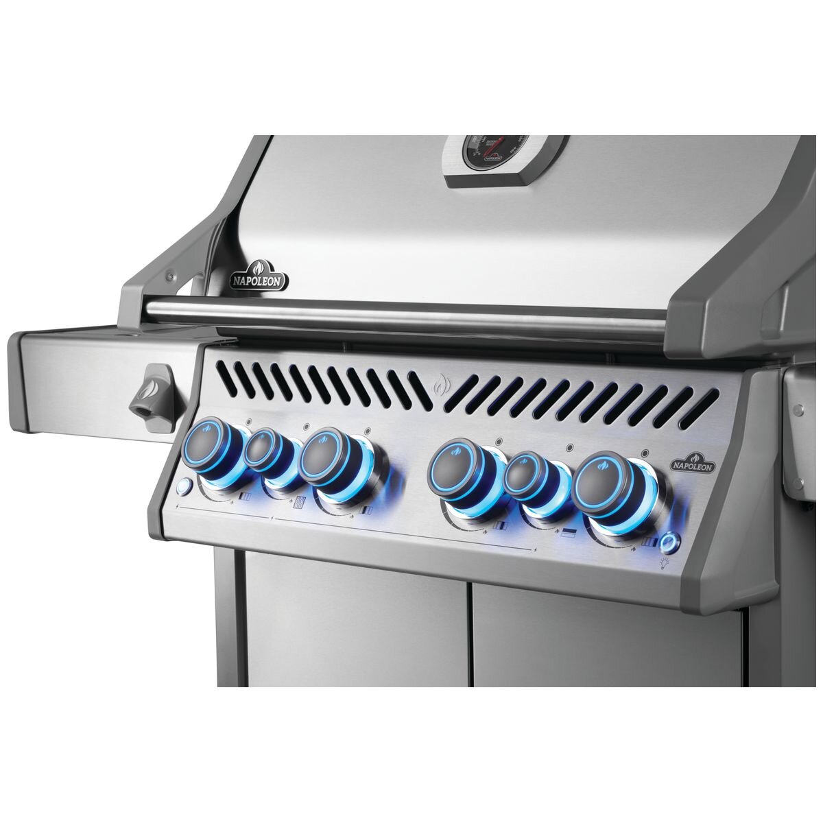 Napoleon Rogue Pro-S 525 4 Burner LPG Freestanding BBQ - Silver - Side Burner - RPS525RSIBPSS-2-AU