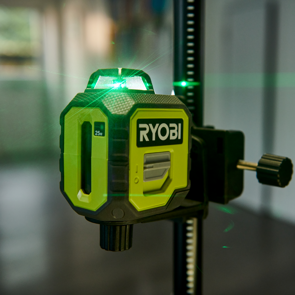 Ryobi 25m 360 Green Line Laser - Self-Leveling - Accurate Alignment - SuperSaverAU - view 5