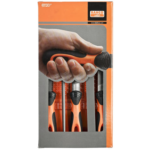 Bahco 200mm 5 Piece Metal File Set Bastard and 2nd Cut