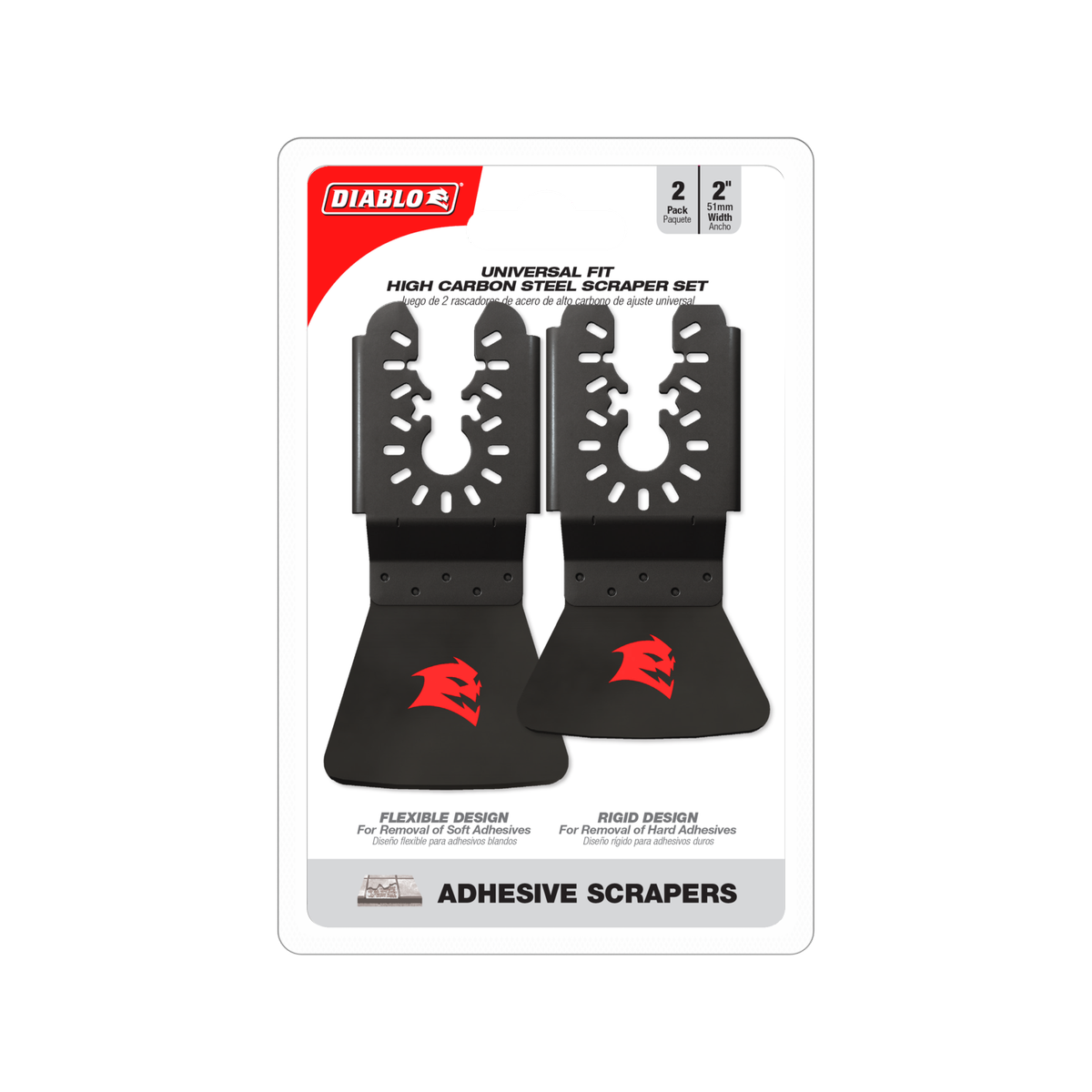 Diablo Universal Fit High Carbon Steel Multi-Tool Scraper Set for Adhesive Removal