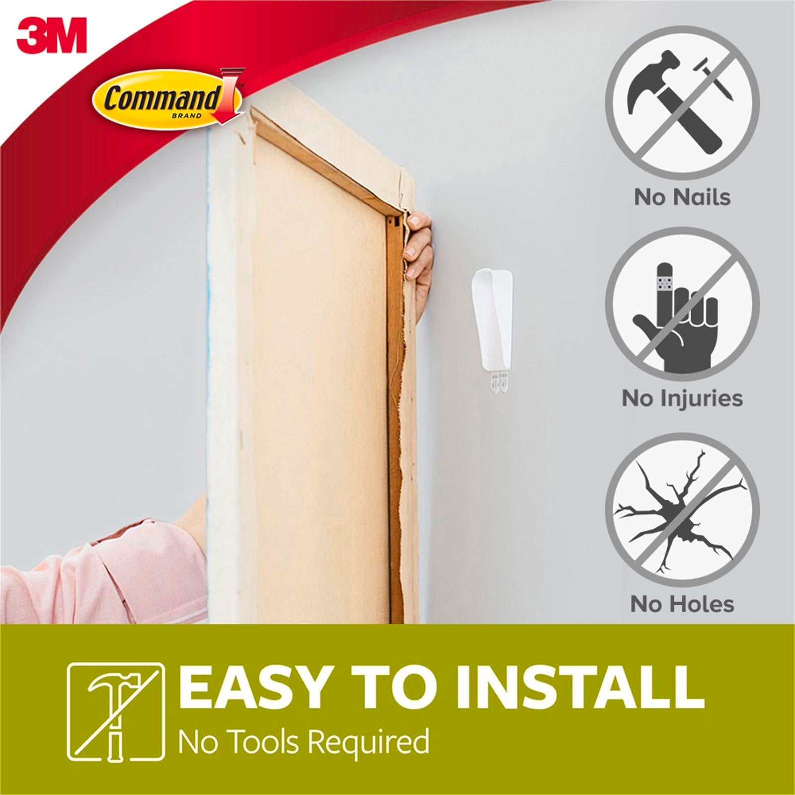 Command Large White Adhesive Canvas Hanger 1.3kg Damage-Free