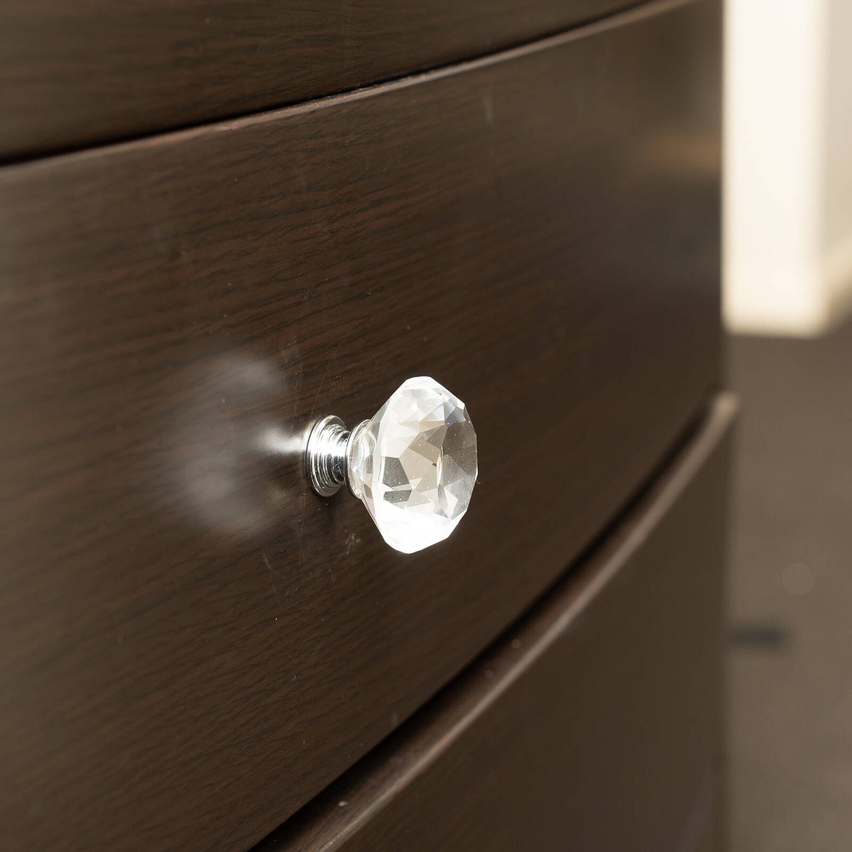 Taskmaster 40mm Crystal Knobs - 4 Pack, Transparent Cabinet Knobs