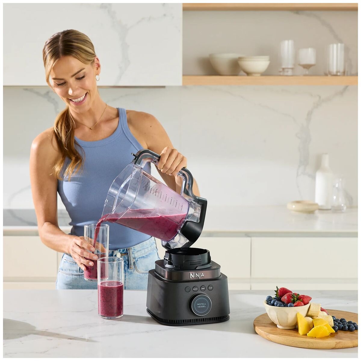 Ninja Stealth IQ Kitchen System Blender and Food Processor - 800W, Auto-iQ Programs, Black - QX401
