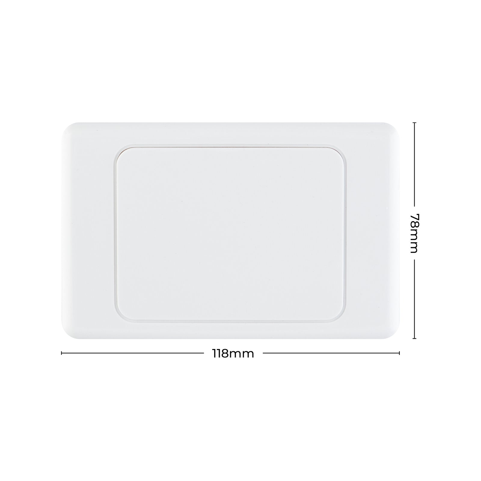 DETA Blank Wall Cover Plate - White Polycarbonate Standard Mounting