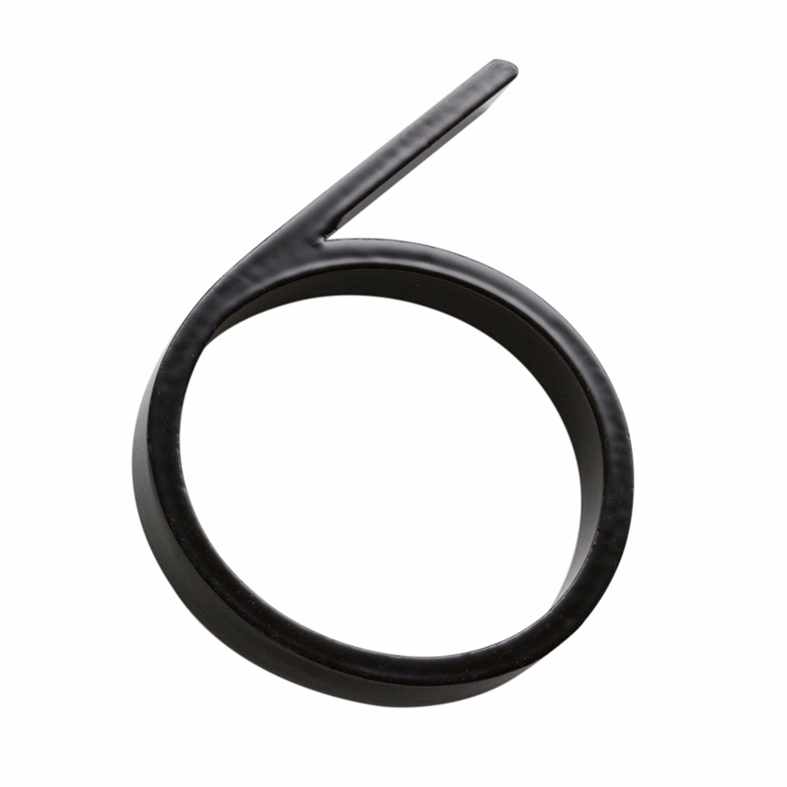 Sandleford 120mm Black Slimline House Number 6 Steel - Powder Coated Weather Resistant