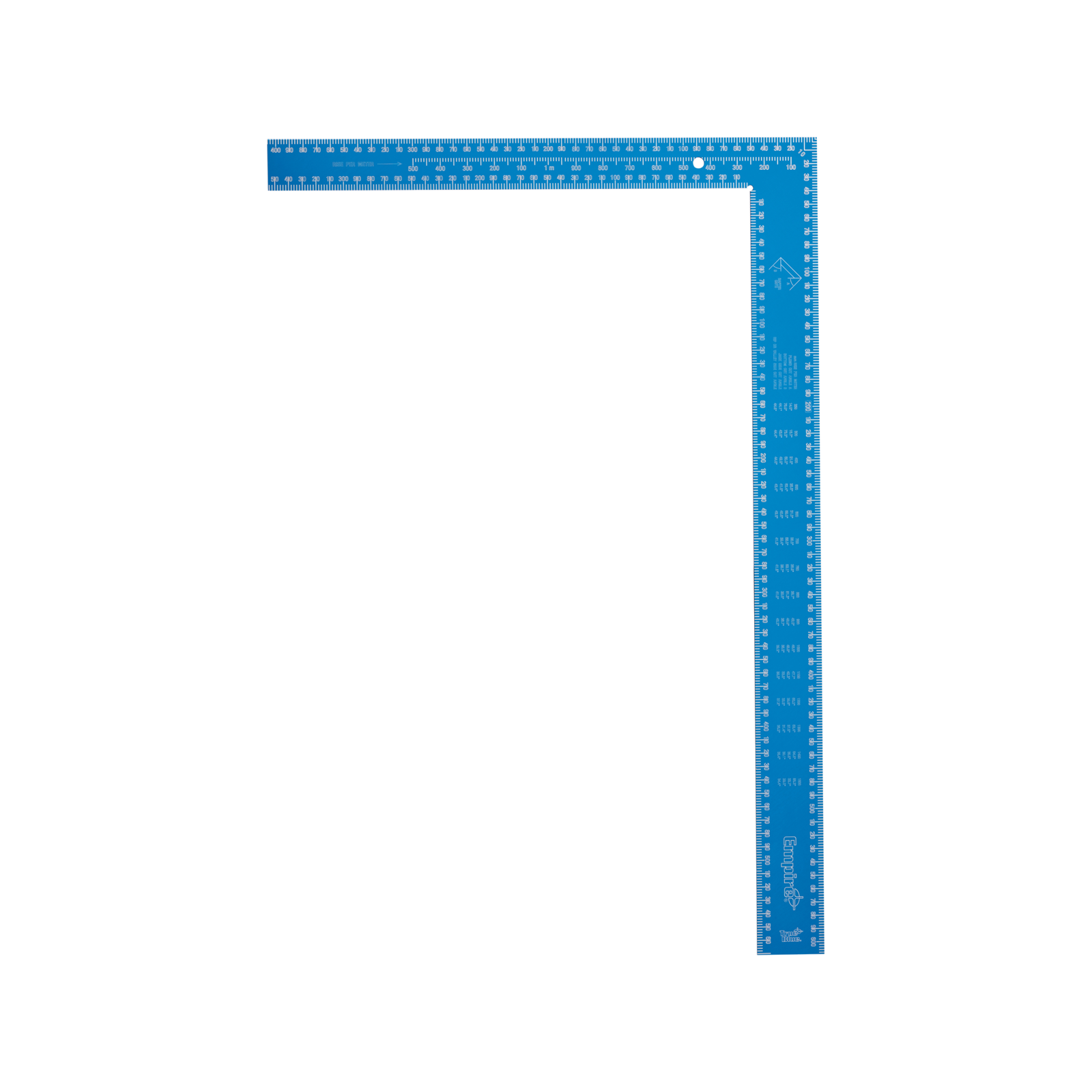 Empire 600 x 400mm Laser Etched Aluminium Framing Square - Anodised Blue