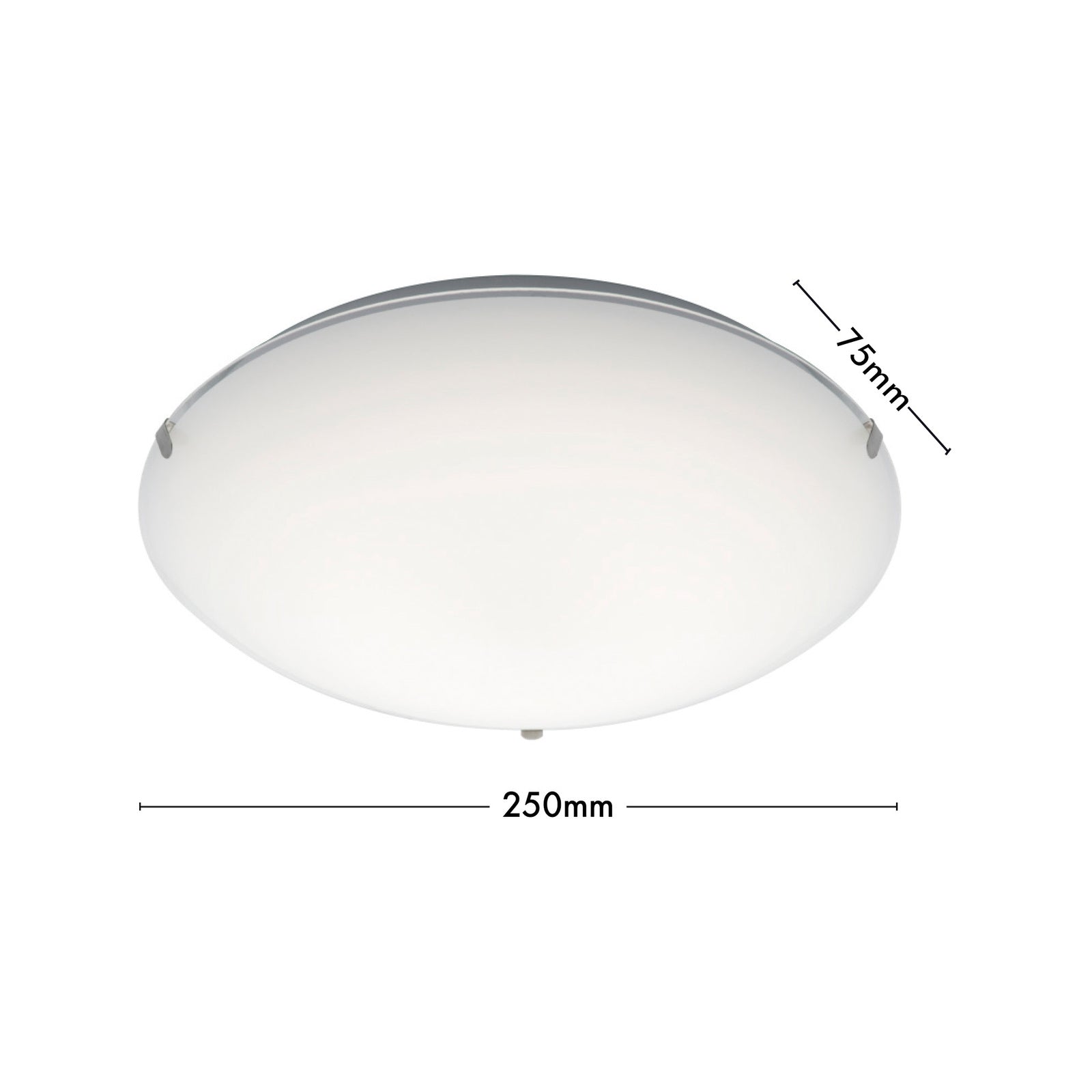 Verve Design Mila 15W LED Ceiling Light, Glass & Metal, Warm White, Hardwired Indoor ACL390