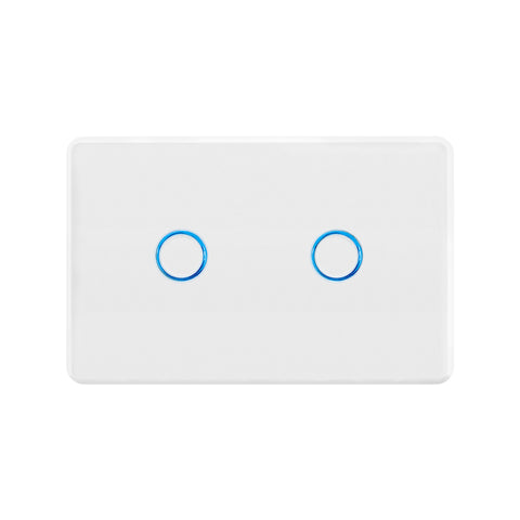 DETA 2 Gang Touch Activated Light Switch, 250V 6912B