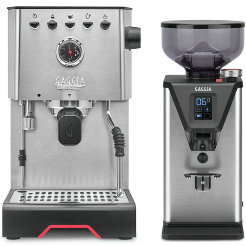 Gaggia Classic GT Series Coffee Machine and MDF 55 Grinder Bundle - Stainless Steel - Dual Boiler - DMGNCGTBUN