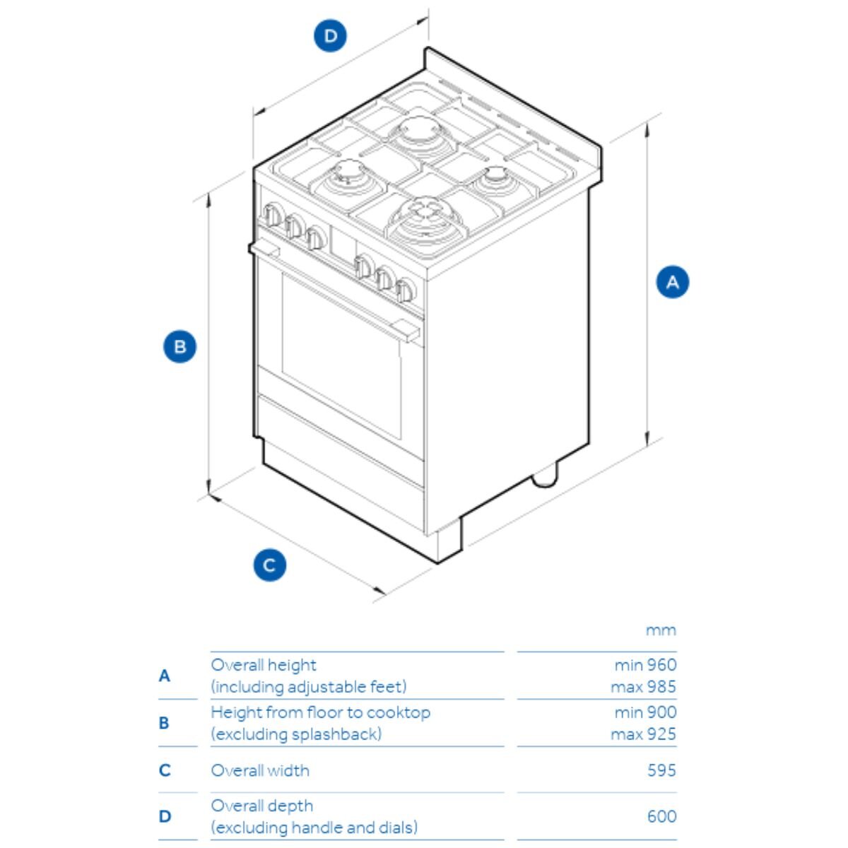 Haier 60cm 500 Series Freestanding Induction Oven - Stainless Steel, Air Fry, 11 Functions - HOR60S11ISX2