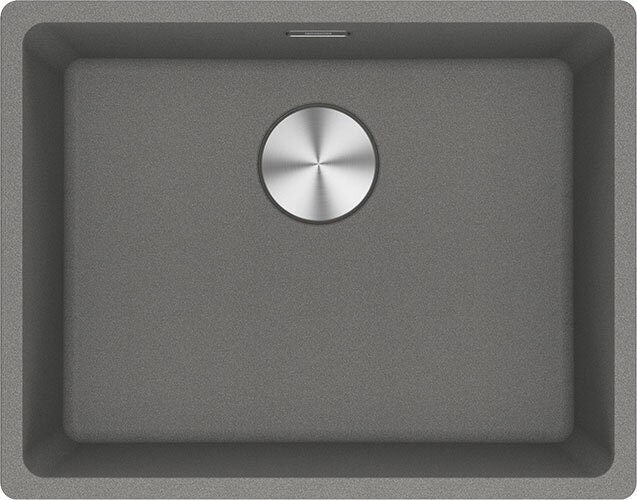 Franke Maris 520mm topmount granite sink - Stone Grey, hidden overflow - MRG610-52SGB