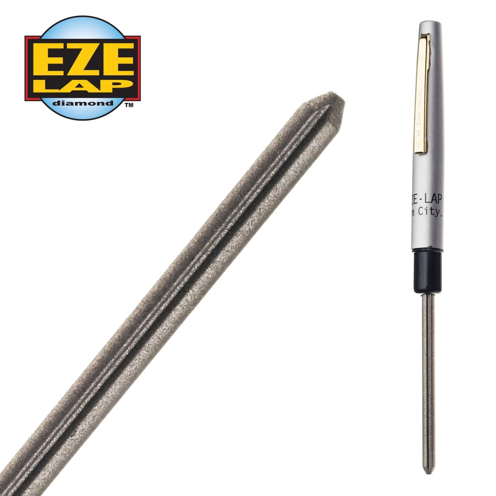 Eze-Lap Diamond Pen Type Sharpener - Grooved Steel Shaft with Cap
