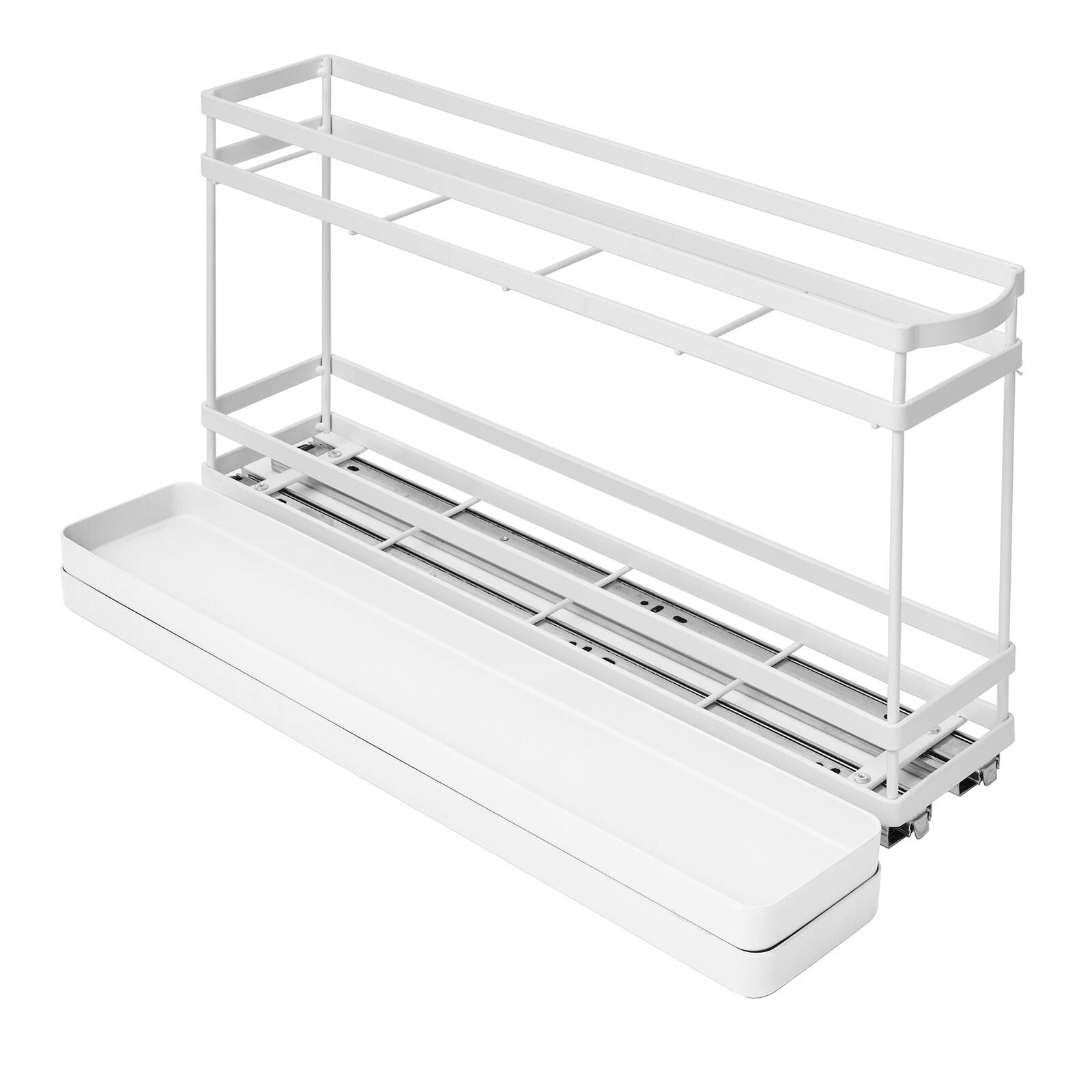 Ezy Storage Forma 2-Tier Pull-Out Drawer White 100 x 500mm
