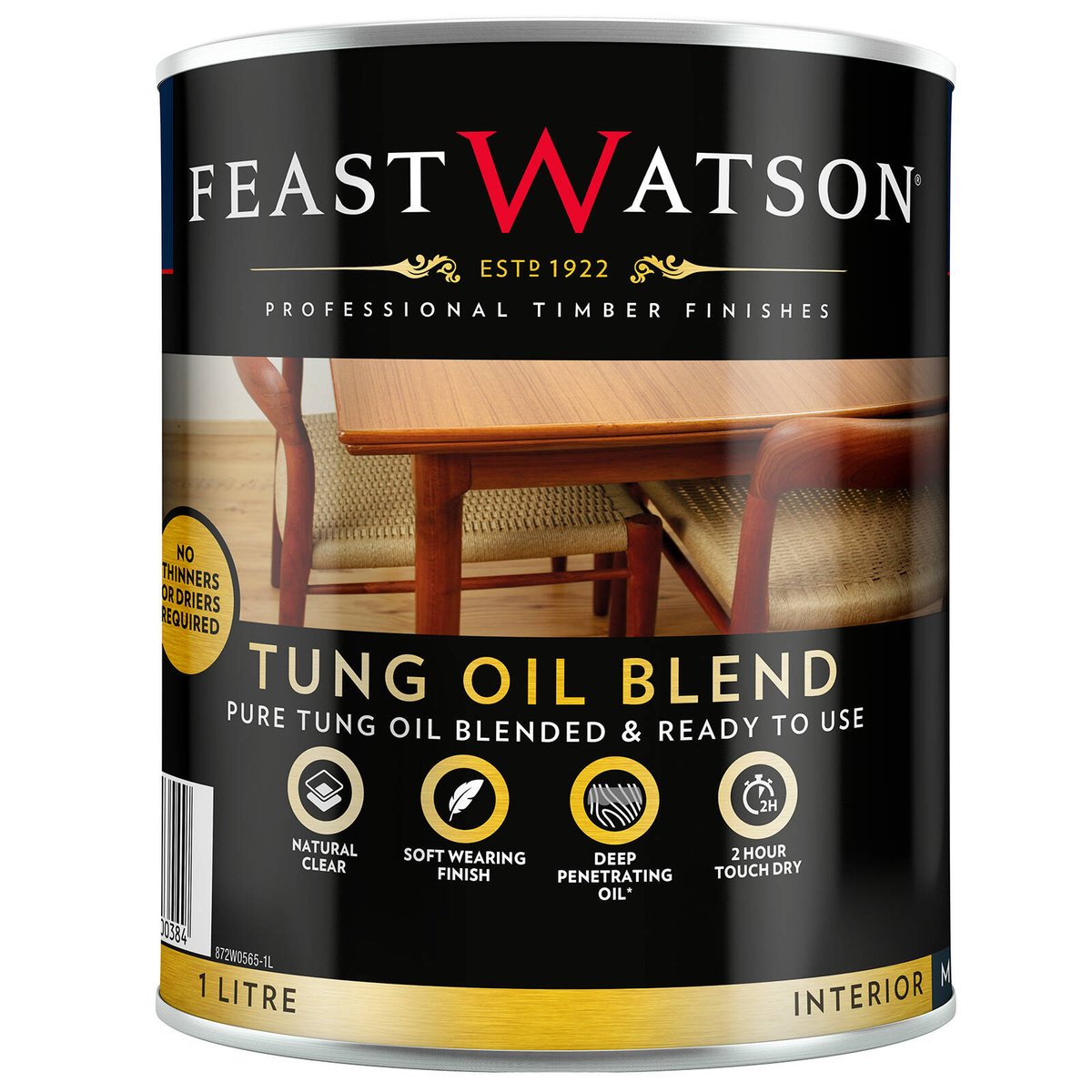 Feast Watson Tung Oil Blend - 1L - Natural Timber Oil - Matt Finish - SuperSaverAU - view 1