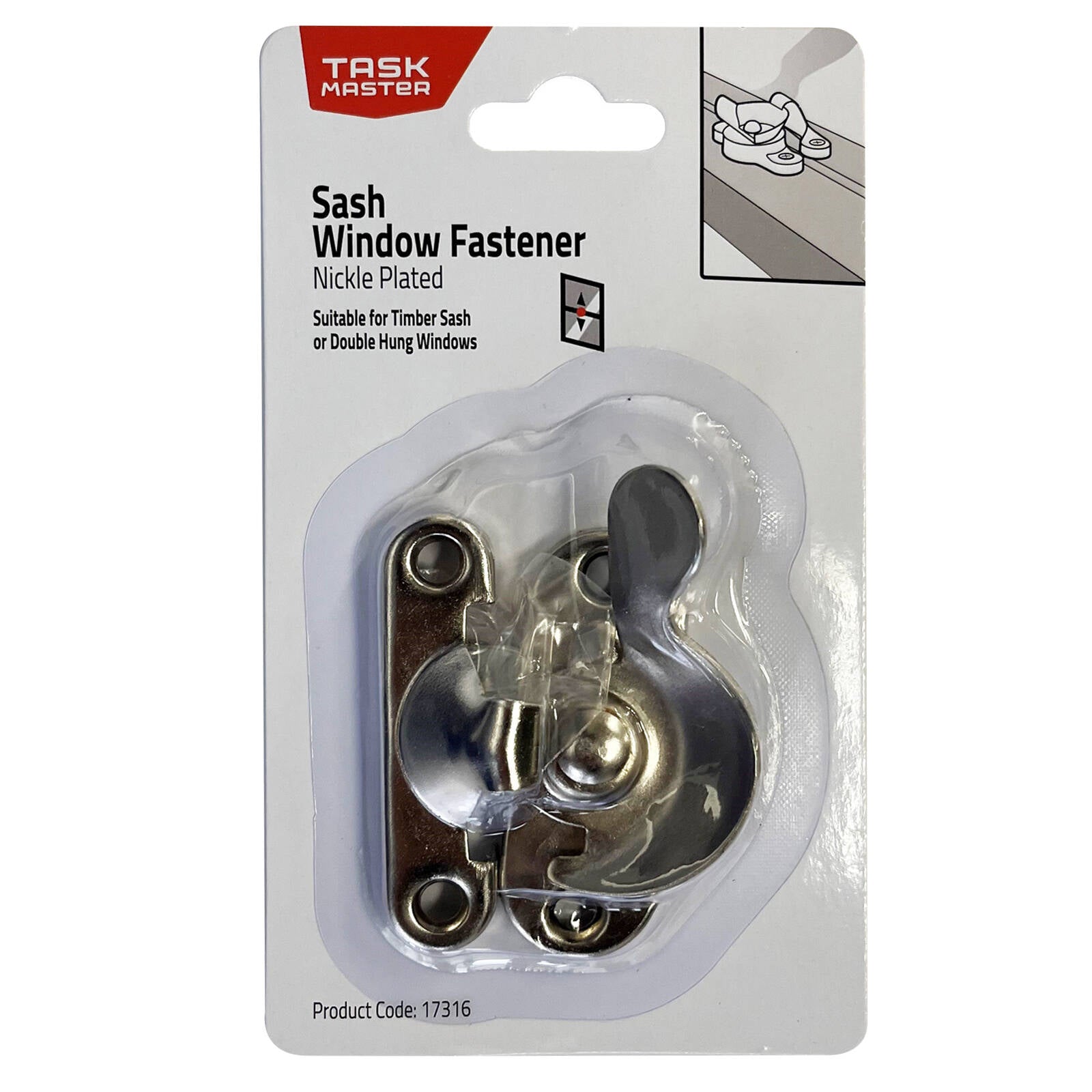 Taskmaster Nickel Plated Steel Window Sash Fastener