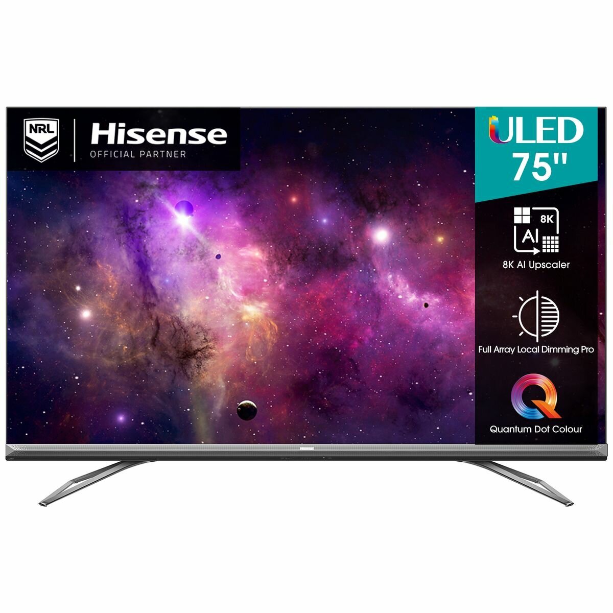 Hisense 75 Inch 8K ULED Smart TV - Full Array Local Dimming, Dolby Vision HDR, Android TV - 75U80G