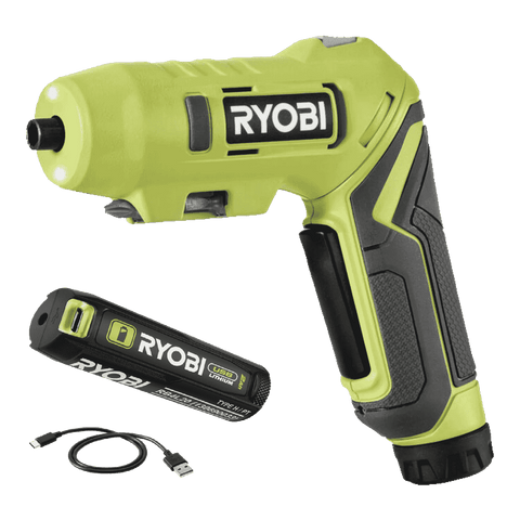 Ryobi USB Lithium Cordless Twist Grip Screwdriver 2Ah Kit RSDP4K