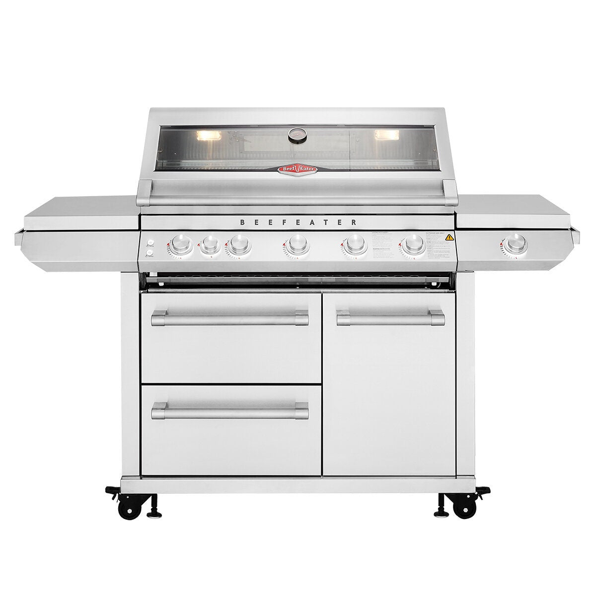 Beefeater 7000 Premium LPG BBQ with Trolley - 304 Stainless Steel - Side Burner - BMF7655SA